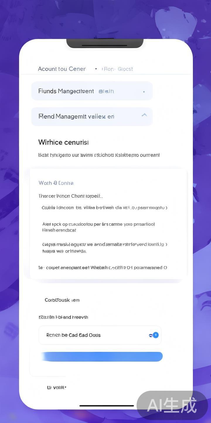 首先，登录账号后进入“账户中心”，点击“资金管理”